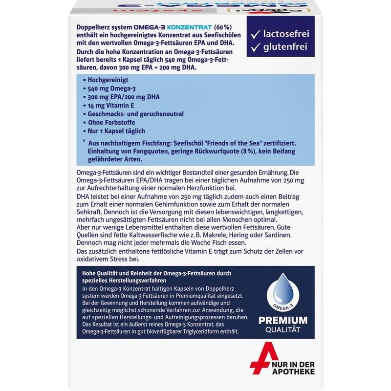 DOPPELHERZ Omega-3 Konzentrat system Kapseln