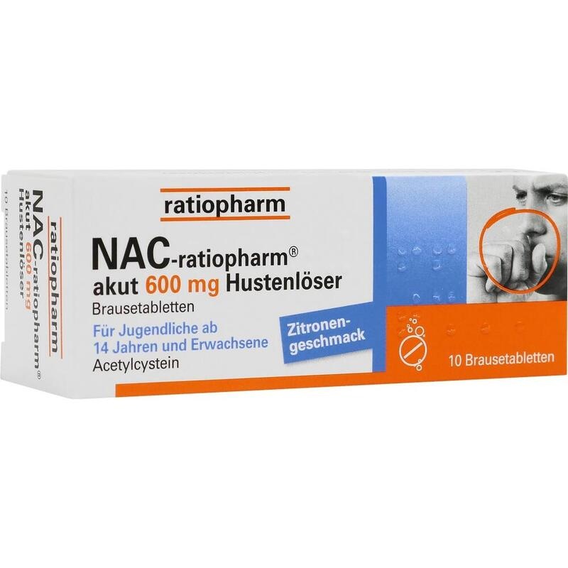 NAC-ratiopharm akut 600 mg Hustenlöser Brausetabl.