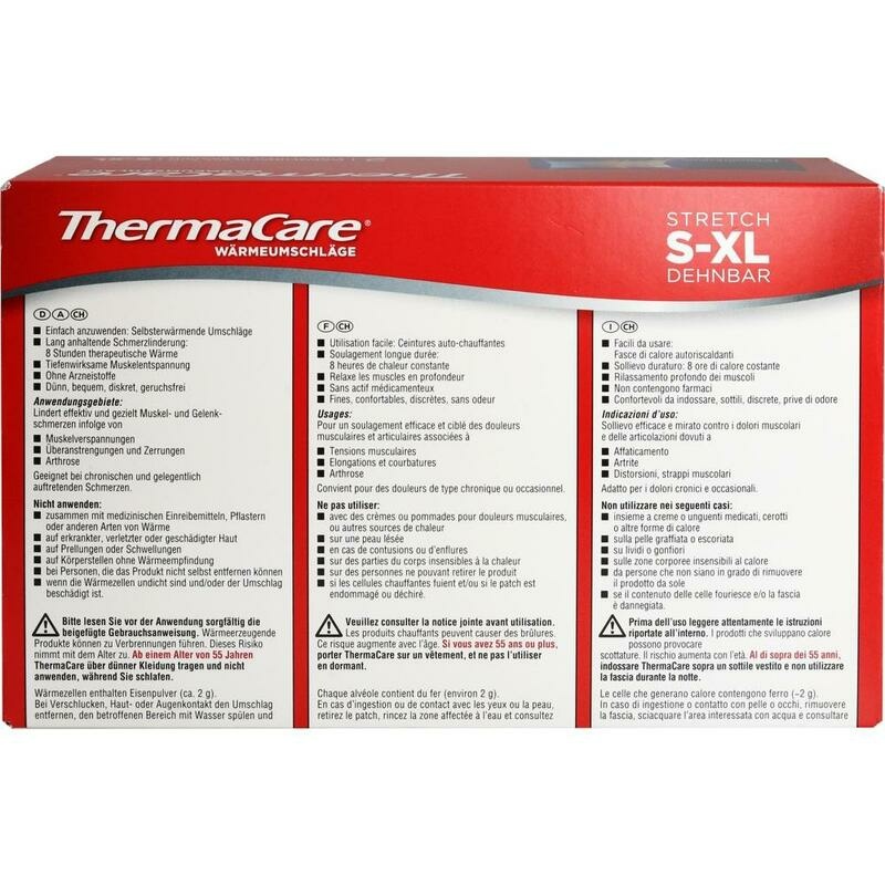 THERMACARE Rückenumschläge S-XL z.Schmerzlind.