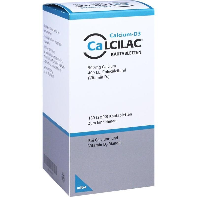 CALCILAC Kautabletten 500 mg/400 I.E.