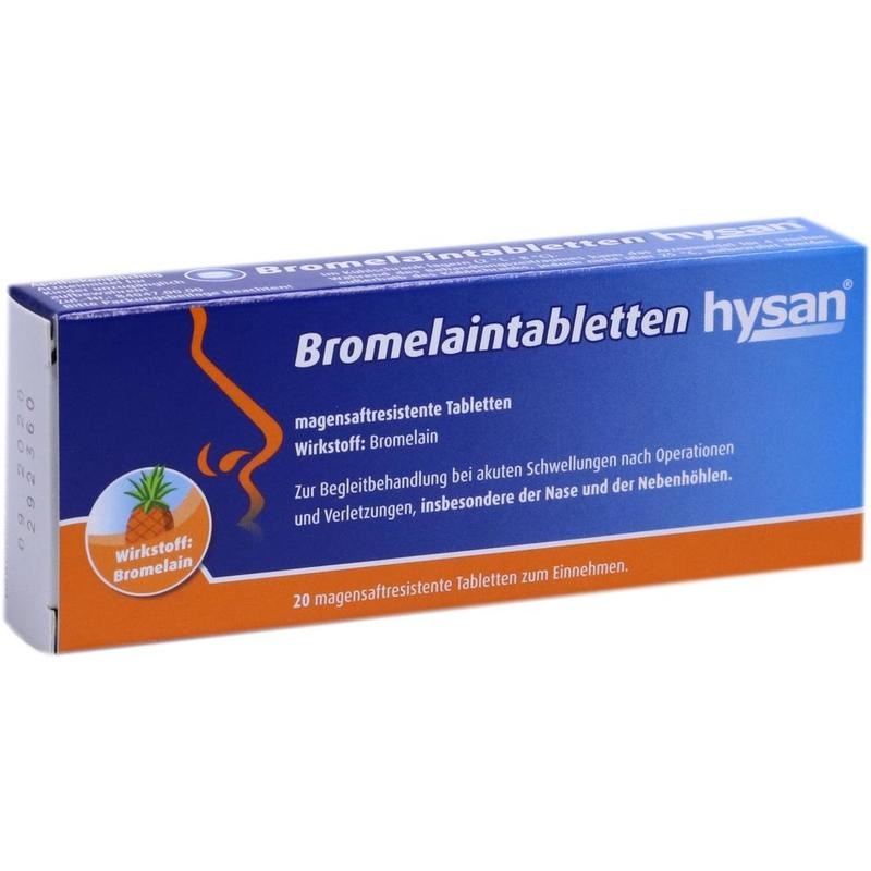 BROMELAIN TABLETTEN hysan magensaftres.Tabletten