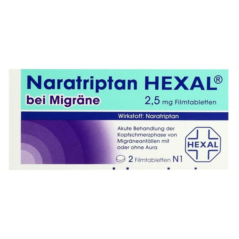 NARATRIPTAN HEXAL bei Migräne 2,5 mg Filmtabletten