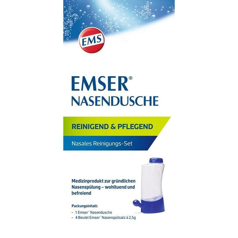 EMSER Nasendusche mit 4 Btl.Nasenspülsalz