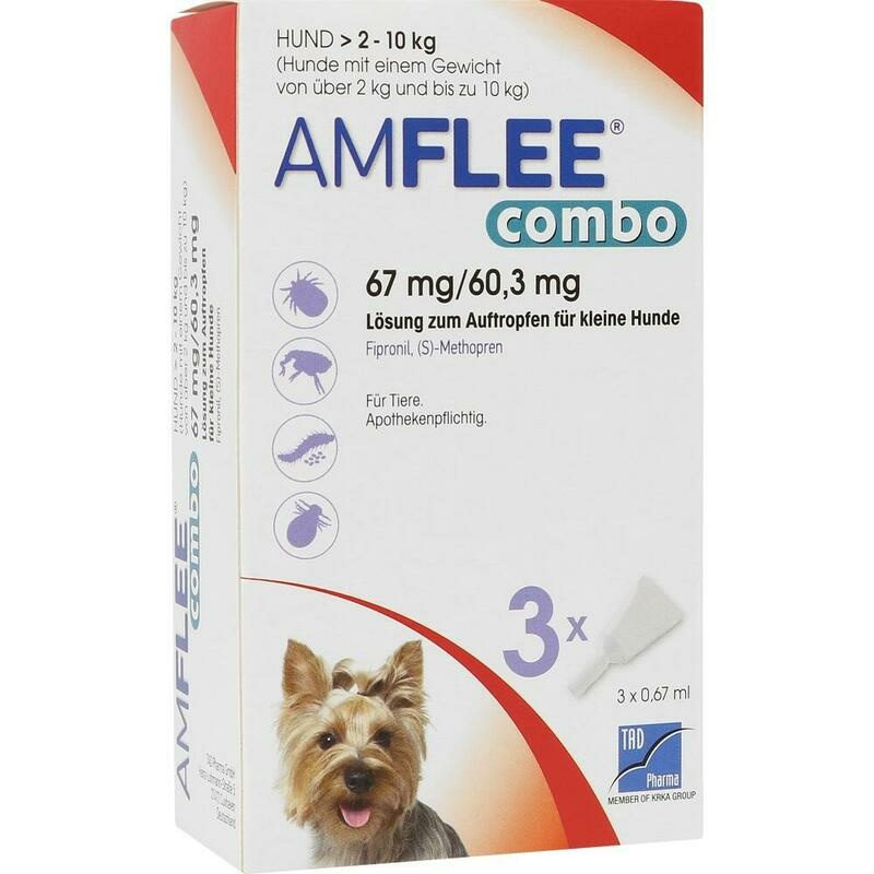AMFLEE combo 67/60,3mg Lsg.z.Auftr.f.Hunde 2-10kg