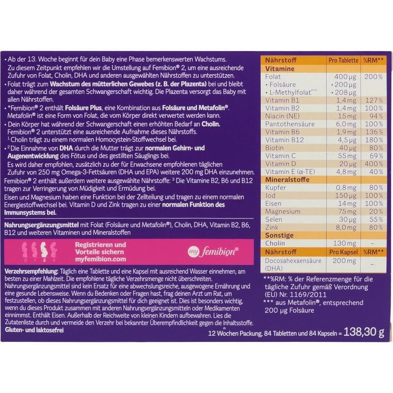 FEMIBION 2 Schwangerschaft Kombipackung