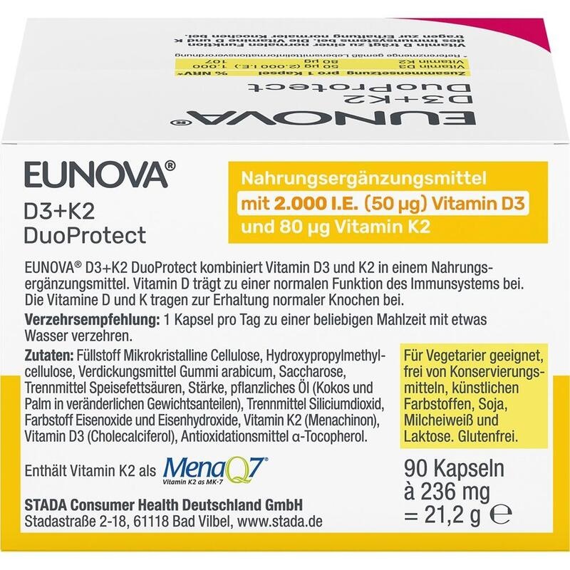 EUNOVA DuoProtect D3+K2 2000 I.E./80 μg Kaps.Kombi