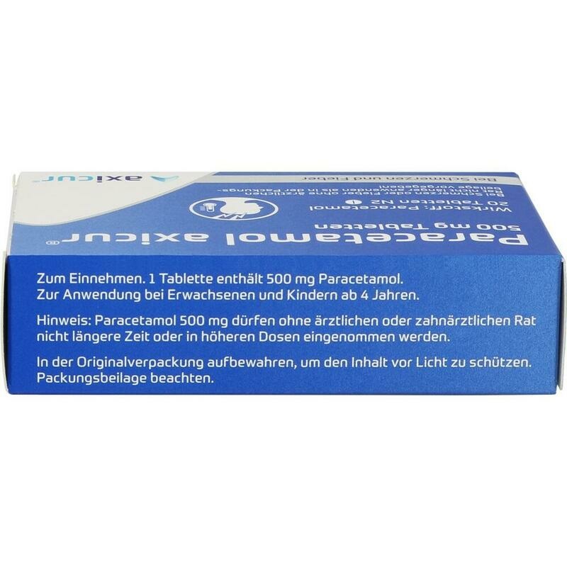 PARACETAMOL axicur 500 mg Tabletten