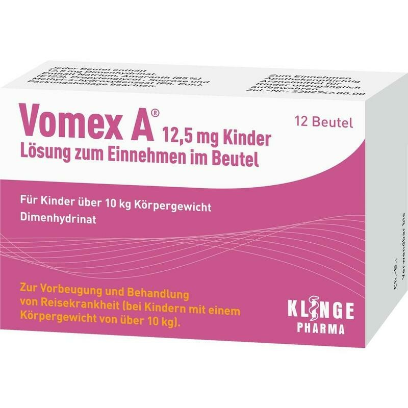 VOMEX A 12,5 mg Kinder Lsg.z.Einnehmen im Beutel