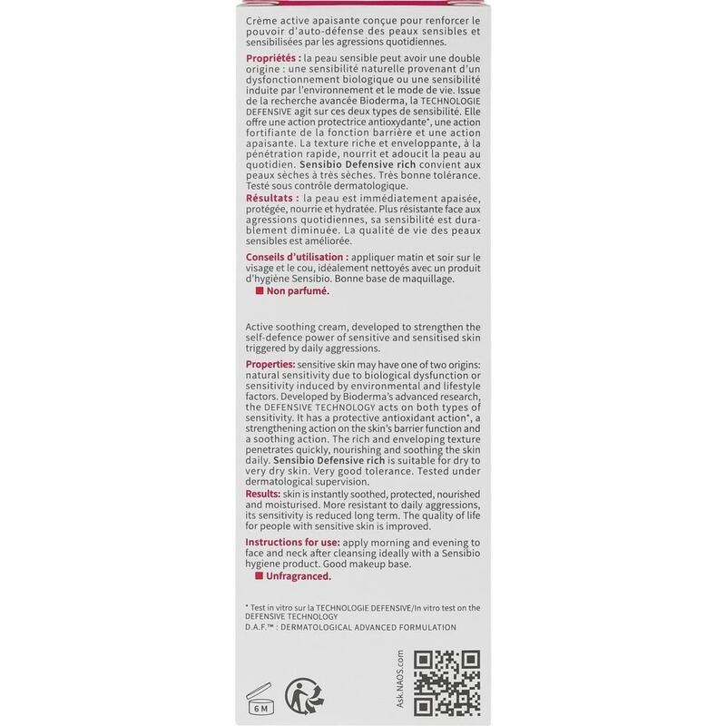 BIODERMA Sensibio Defensive rich Tube