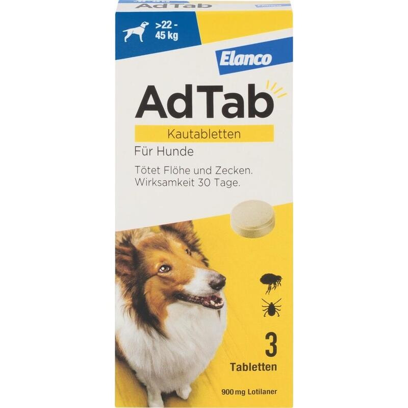 ADTAB 900 mg Kautabletten für Hunde >22-45 kg