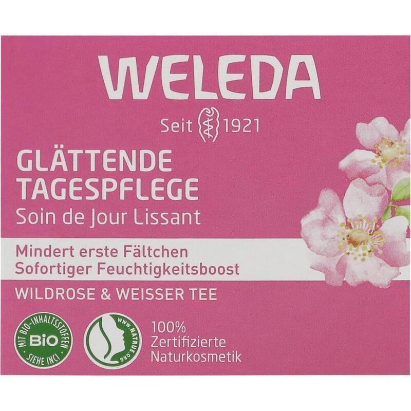 WELEDA glättende Tagespflege Wildrose & weißer Tee