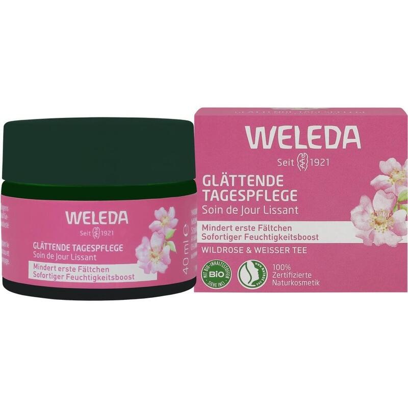 WELEDA glättende Tagespflege Wildrose & weißer Tee