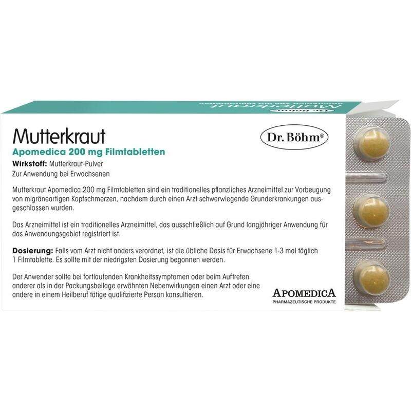 MUTTERKRAUT APOMEDICA 200 mg Filmtabletten