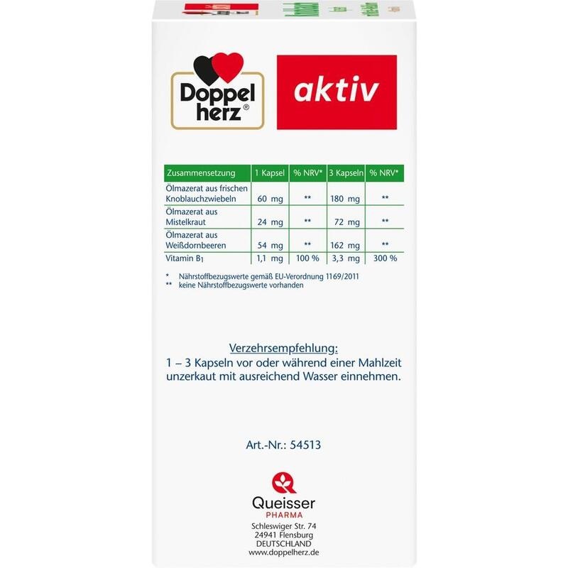 DOPPELHERZ Knobl.Kap.m.Mistel+Weißdorn+Vitamin B1